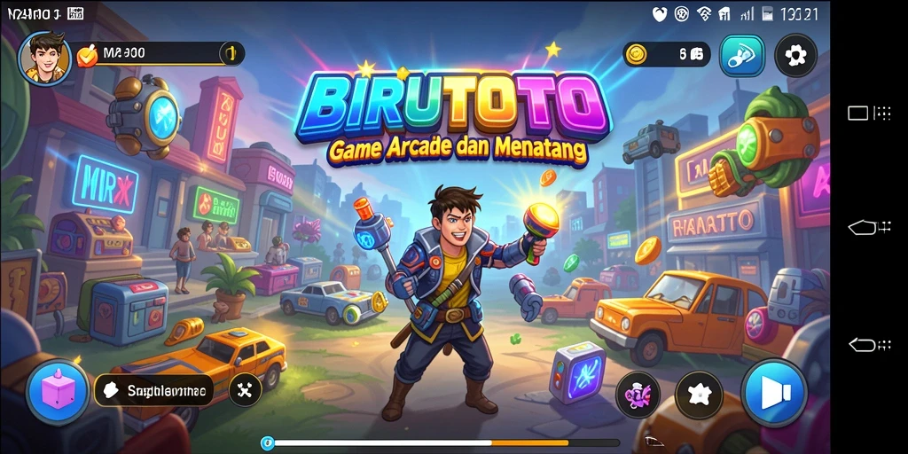 Tampilan gameplay BIRUTOTO yang menarik dan penuh warna.