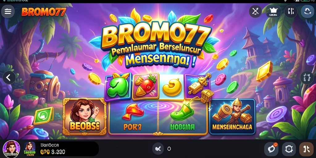 Tampilan gameplay Slot BROMO77 yang menarik dan menghibur.