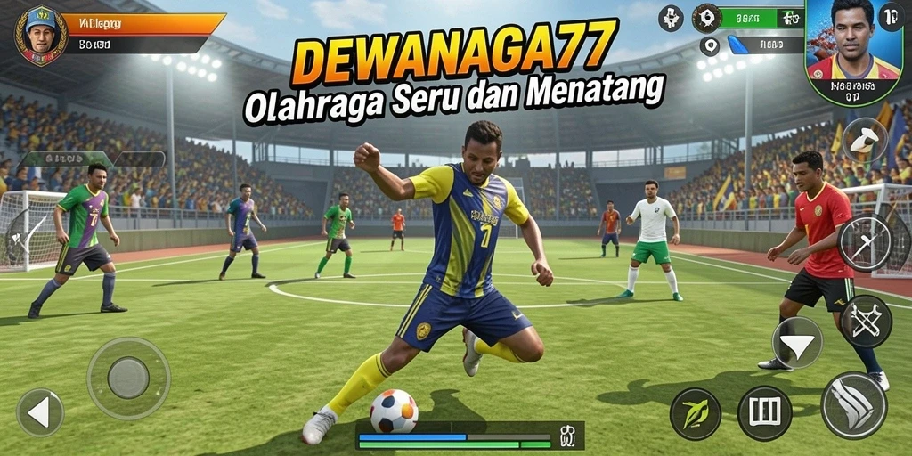 Tampilan seru gameplay DEWANAGA77 yang menampilkan pertandingan olahraga.