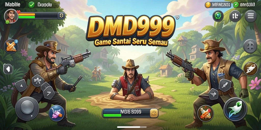Tampilan gameplay seru dari DMD999 yang penuh warna.