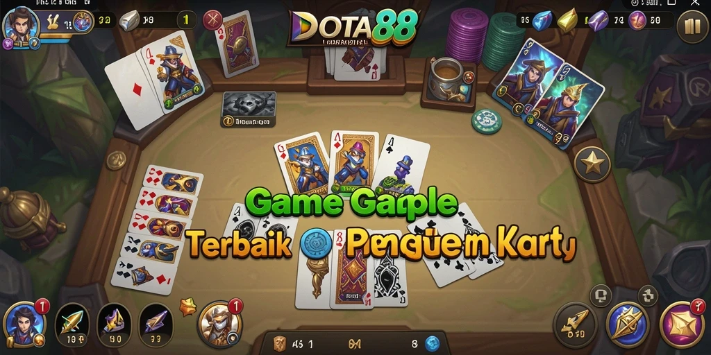 Tampilan gameplay DOTA88 dengan kartu Gaple yang seru.