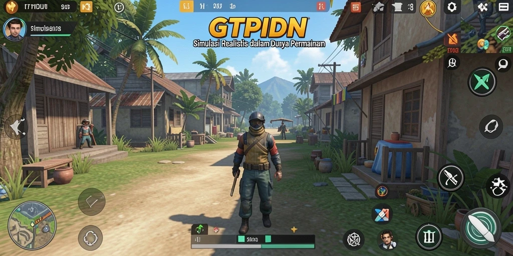 Tangkapan layar utama GTPIDN menampilkan gameplay simulasi yang mendalam.