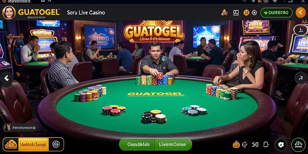 Tampilan gameplay GUATOGEL Live Casino yang menegangkan dan interaktif.