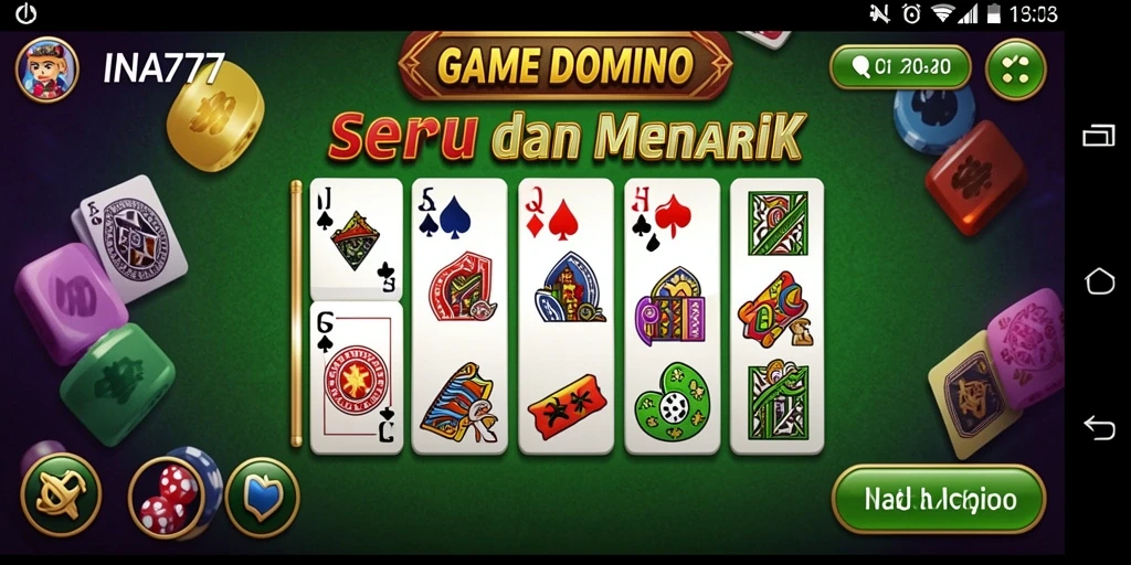 Screenshot INA777 menampilkan aksi seru dalam permainan Domino.