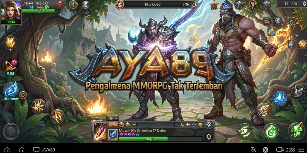 Screenshot menunjukkan aksi seru dalam petualangan MMORPG JAYA89.