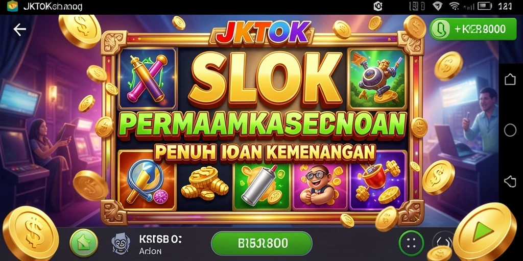 Tangkapan layar gameplay JKTOK dengan tampilan slot yang memikat.