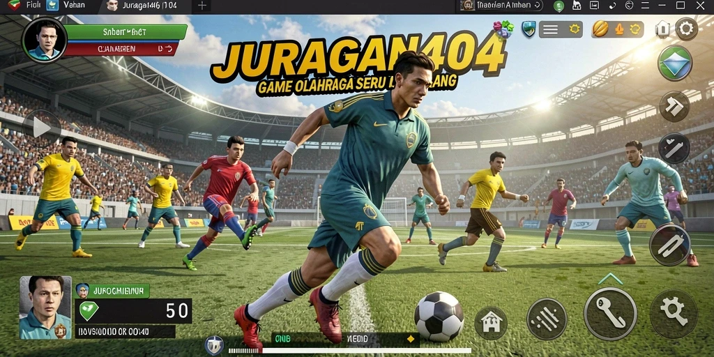 Tampilan menarik dari gameplay JURAGAN404 dengan grafik olahraga.