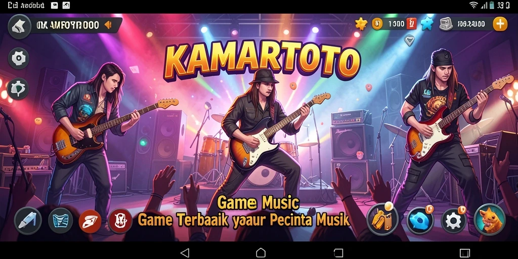 Tampilan antarmuka KAMARTOTO yang menarik saat bermain musik.