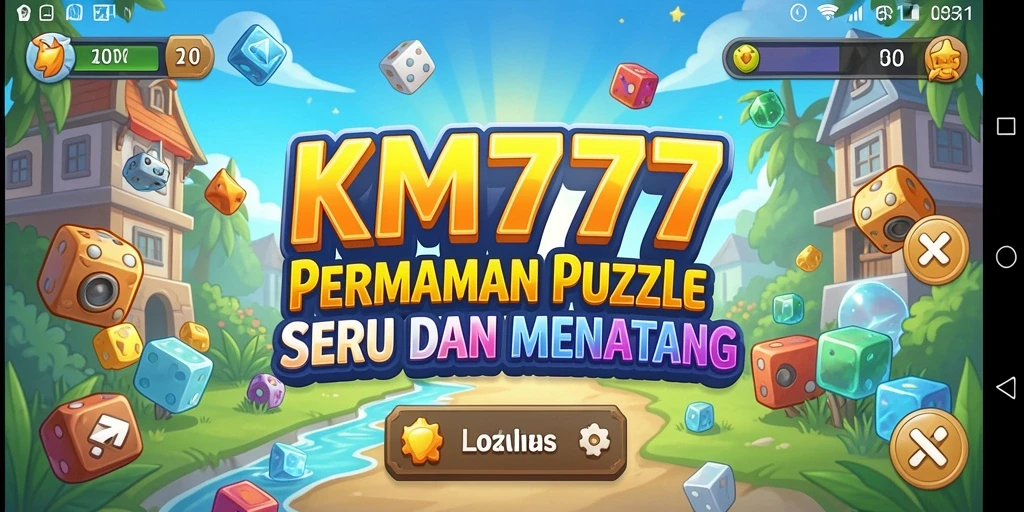 Screenshot utama KM777 menampilkan gameplay seru dan menantang dari permainan Puzzle.