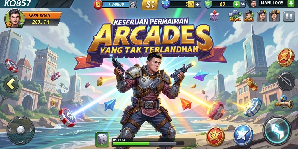 Tampilan gameplay seru dari KO857 dalam aksi penuh warna.
