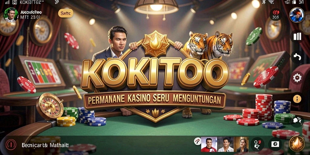 Screenshot utama KOKITOTO menampilkan pengalaman bermain Kasino yang mendebarkan.
