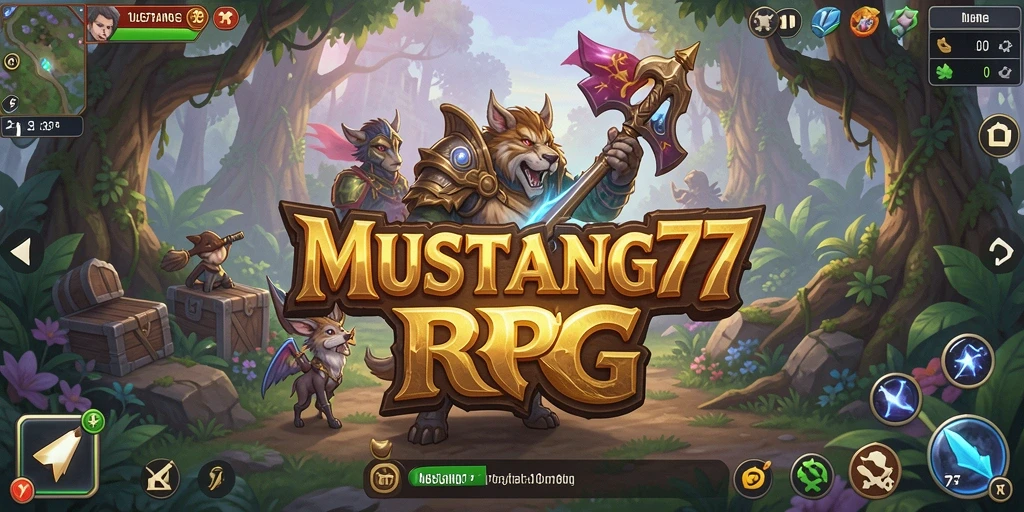Tampilan gameplay seru dari MUSTANG77 yang penuh aksi RPG.