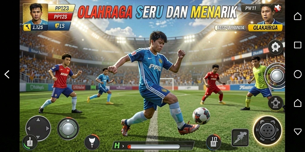 Tampilan menarik dari gameplay PP123 saat pertandingan berlangsung.