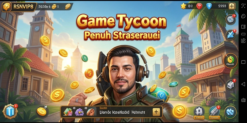 Screenshot utama RSNVIP8 menampilkan gameplay Tycoon yang seru.