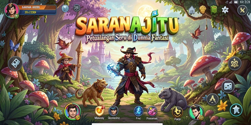 Tampilan gameplay menarik dari SARANAJITU yang penuh petualangan.