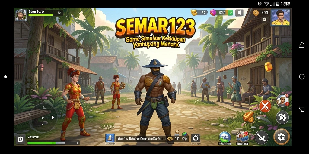 Screenshot gameplay SEMAR123 menunjukkan beragam aktivitas menarik dalam simulasi.