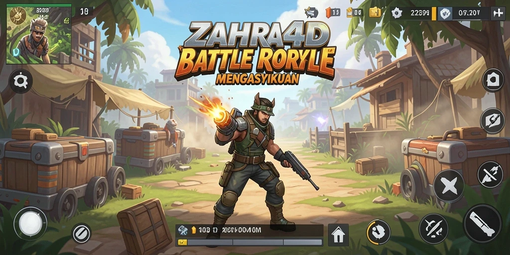 Screenshot gameplay ZAHRA4D dengan aksi pertarungan yang mendebarkan.
